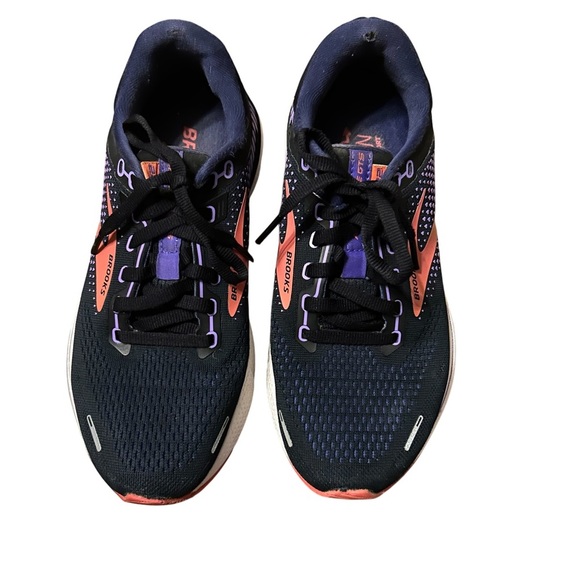 Brooks‎ Adrenaline GTS 22 Women's 7.5 Running Shoes Navy Purple Coral - Picture 1 of 10